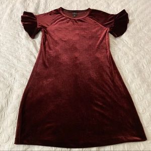 Worthington wine velvet dress